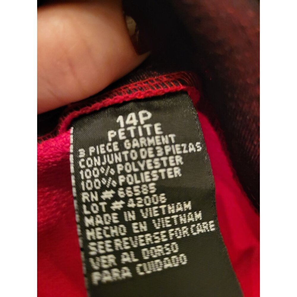 Perceptions Petite Red Swing Tailored Jacket 14P Twee Retro Old Money Ladylike - Picture 5 of 9
